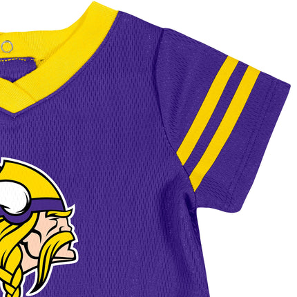 Vestido y cubrepañal NFL Minnesota Vikings, negro, 18 meses