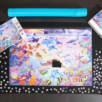 Buffalo Games - Roll-up Puzzle Mat - Jumbo Size for up to 2000 Piece Puzzles - Easy Storage and Clean Up - Save Your Jigsaw Puzzle