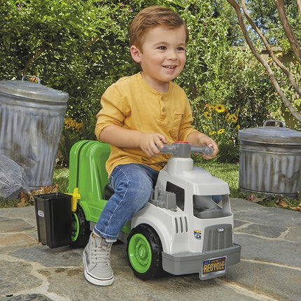 Little Tikes Dirt Diggers Garbage Truck Scoot - Ride-On with Working Horn, Trash Bin, and Wheels - Suitable for Indoor & Outdoor Use - Themed Toy for Boys & Girls - For Ages 2 to 5 Years