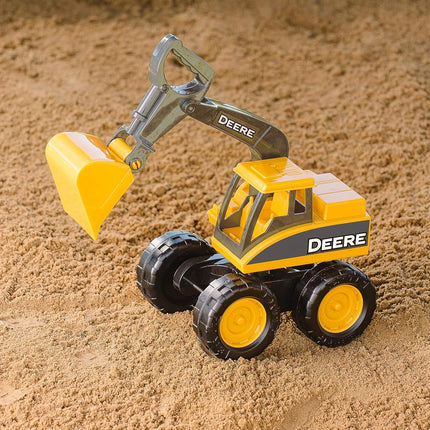 John Deere Big Scoop 15 Inch Construction Toy Excavator w/Titling Dump Bed and Rolling Wheels Frustration Free Packaging FFP