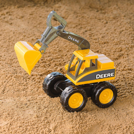 John Deere Big Scoop 15 Inch Construction Toy Excavator w/Titling Dump Bed and Rolling Wheels Frustration Free Packaging FFP