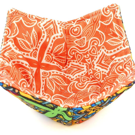 ROGITU Cotton Microwavable Bowl Cozy, Microwave-Safe Hot Bowl Holders, Soup Bowl Cozy Bowl Hot Pads (D)