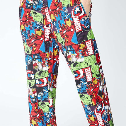 Marvel Avengers Men Teenagers Pyjama Bottoms, Comfy Nightwear Sleepwear Lounge Pants, Gifts for Him (M, Multi Avengers)
