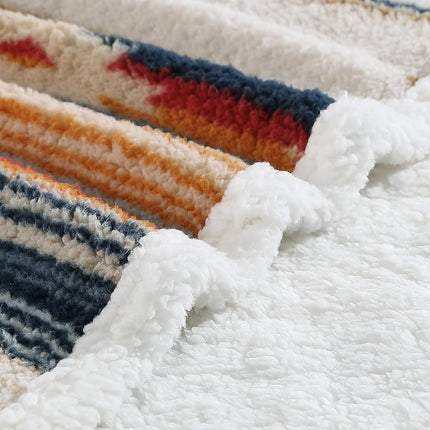 Wrangler Ultra Soft Plush Home Decor, All Season Reversible Sherpa Bedding Throw Blanket, 50 x 60, Coyote Sands Ivory