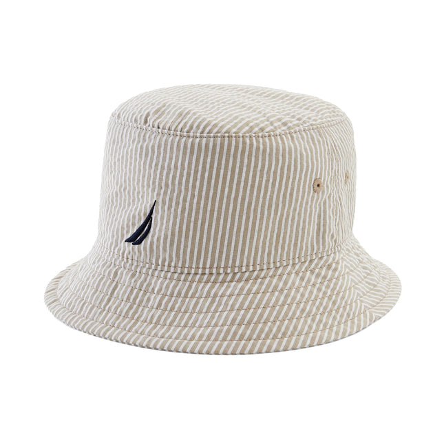 Nautica Men's Seersucker Bucket Hat, Twill Chino, 