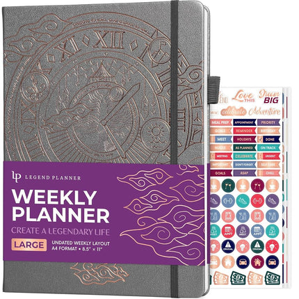 Legend Planner Undated, Weekly & Daily Goal Journa