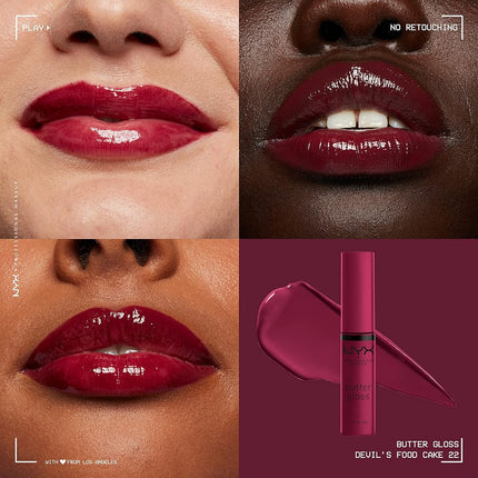 NYX Professional Makeup Butter Gloss, Lip Gloss, Shade: Devils Food Cake