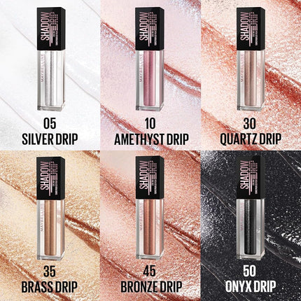 MAYBELLINE Shadow Drip Eye Tint Liquid Eyeshadow, High-Impact, Lightweight Shimmer Eye Shadow with Up To 16HR Wear, Bronze Drip, 1 Count