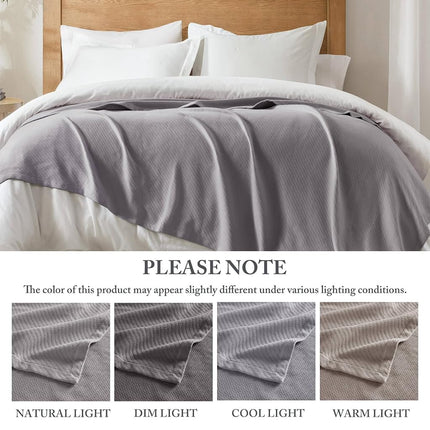 Madison Park Premier Comfort Liquid Cotton Blanket, Full/Queen, Gray