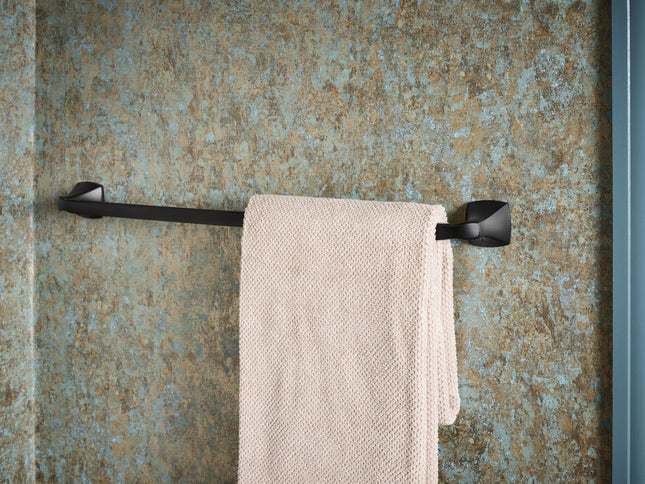 Moen YB5124BL Voss Barre porte-serviettes, Noir mat