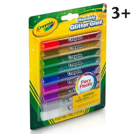 Compra al por mayor: Pegamento con purpurina lavable Crayola 9/Paquete Colores intensos 69-3527 (Paquete de 3)