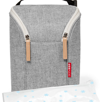 Bolsa para dos biberones Skip Hop Grab and Go, gris melange