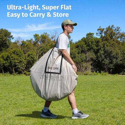 EAST OAK Weather Sports Tent for Fishing & Outdoors | Pop Up Bubble Tent Instant Sun & Rain Shelter | No Condensation, Spacious Interior, Ultra Visibility | All Weather Protection | 50L*50W*68.9H