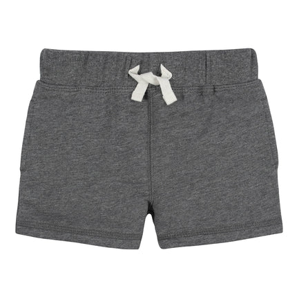 Gerber Boys Toddler 3-Pack Pull-on Knit Casual Shorts, Gray & Black, 2T US, Gray & Black, 2T
