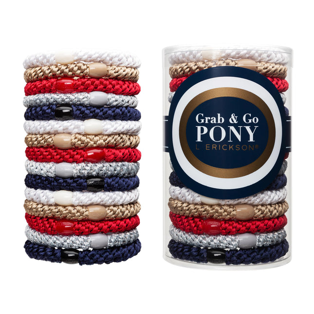 L. Erickson Grab & Go Ponytail Holders, Anchor, Se
