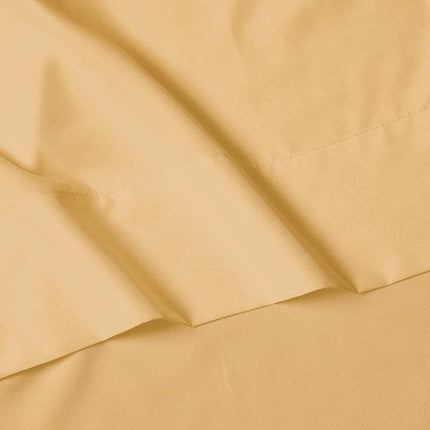 Elegant Comfort Luxury Soft 1500 Premier Egyptian 4-Piece Premium Hotel Quality Wrinkle Resistant Coziest Bedding Set, All Around Elastic Fitted Sheet, Deep Pocket, Twin/Twin XL, Camel/Gold