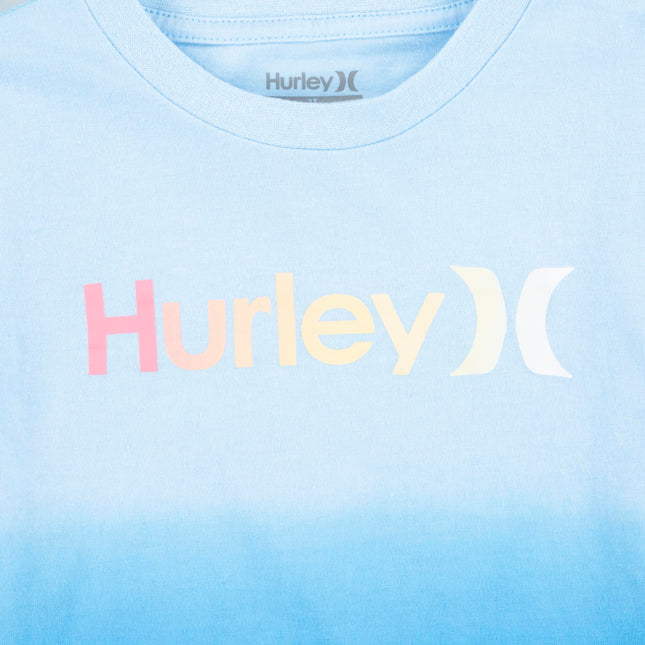 T-shirt graphique Hurley garçon One and Only, dégradé bleu rêve, 3T