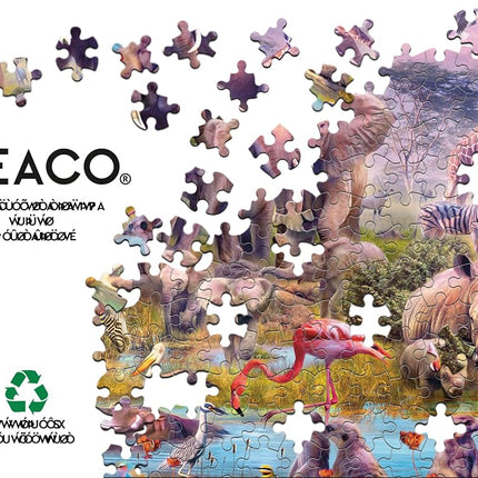 Buffalo Games - Panoramic Series - Jan Patrik Krasny - Africa Panoramic - 750 Piece Jigsaw Puzzle for Adults - Challenging Puzzle Perfect for Game Nights - Finished Size is 38.25 x 11.25