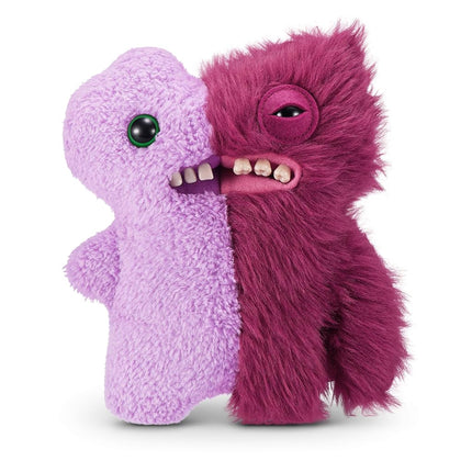 Fuggler Misfit Monsters 9-inch by ZURU, Funny Ugly Monster Plush Toy, Soft Doll Plushies for Kids and Adults (Gaptooth Mcgoo & Wide Eyed - Lilac & Red)