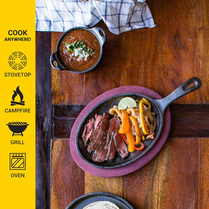 Lodge LOS3 Cast Iron Oval Serving Griddle