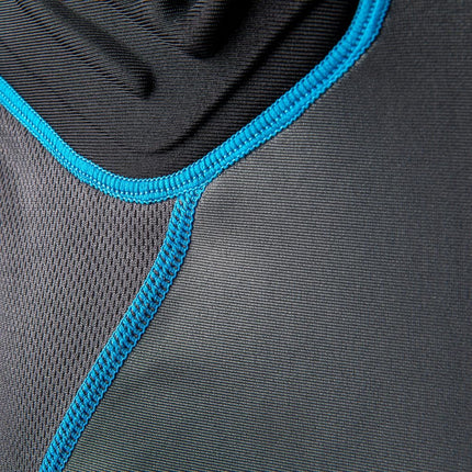 Champro Bull Rush Football Compression Shirt w Cushion System, Charcoal, Black Inset, Small
