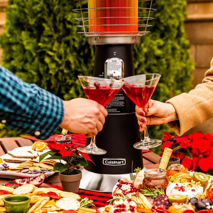Cuisinart COH-514 Portable Tabletop Patio, 11,000 BTU Outdoor Propane Heater with Safety Tilt Switch and Burner Screen Guard, 30 sq. Foot Heat Range, Dark Gray