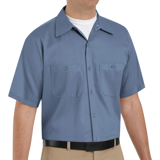 Red Kap Mens Short Sleeve Wrinkle-Resistant Cotton