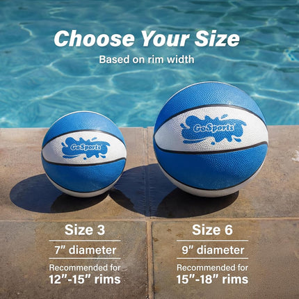 GoSports Water Basketballs 2 Pack - Size 3 (7 Inch), Great for Swimming Pool Basketball Hoops