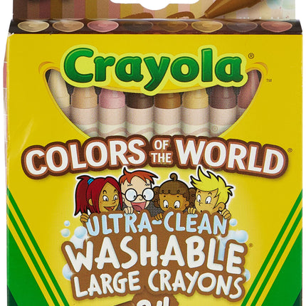 Crayola 24 Ct Large Ultra-Clean Washable Crayons, 