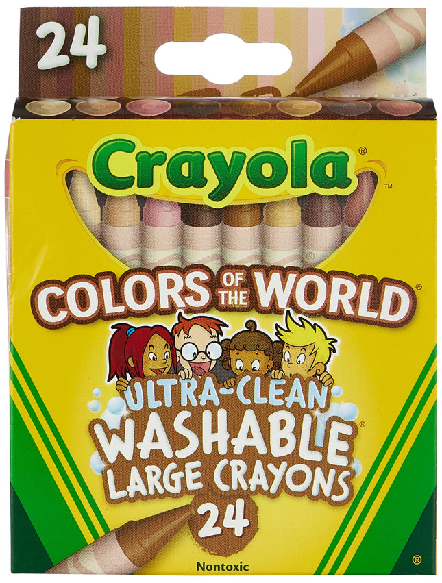 Crayola 24 Ct Large Ultra-Clean Washable Crayons, 