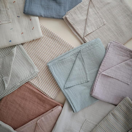 mushie Muslin Baby Swaddle Blanket | Newborn 0-3 Months Swaddle | 100% Organic Cotton | Infant Sleep Sack | Pre-Washed | Receiving Blanket | Made in Denmark | Sparrow