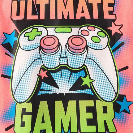 The Children's Place Boys' Gamer Short Sleeve Graphic T-Shirts,multipacks, Monster Truck/Dino/Ultimate Gamer, X-Large