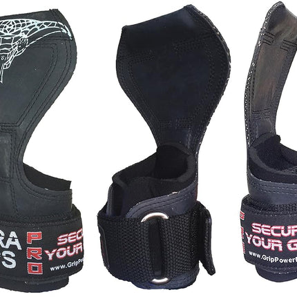 Guantes de levantamiento de pesas Cobra Grips PRO, correas de alta resistencia, alternativa a los ganchos de levantamiento de potencia, para peso muerto con soporte de muñeca acolchado de neopreno ajustable integrado