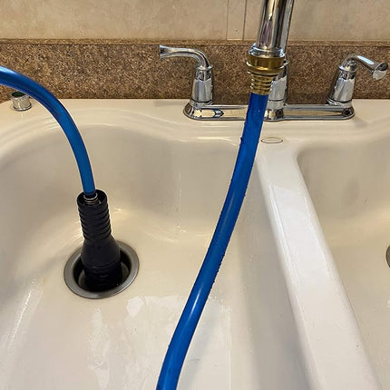 Drain King VIP2 Drain Unclogging Kit with Kitchen Sink Crossbar Adapter, 1.5 to 3 Inch