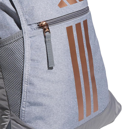 adidas Alliance Sackpack – Drawstring Backpack Small Bag for Men and Women, 3/Twill Grey/Rose Gold/Grey, One Size, Alliance Sackpack – Drawstring Backpack for Sports, Small Gym Bag