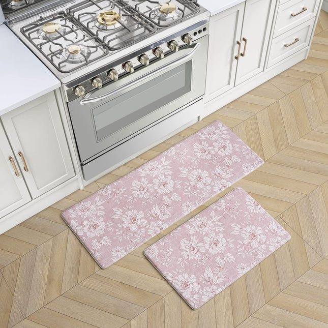 Laura Ashley - Anti-Fatigue Kitchen Mat, Iris Flor
