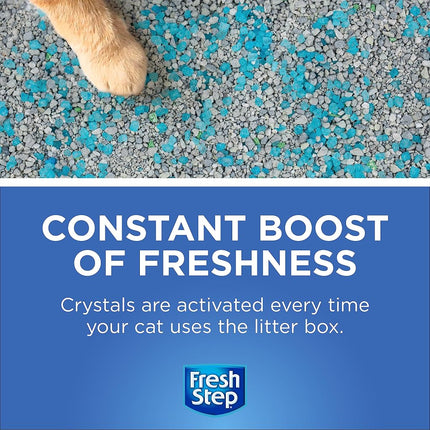 Fresh Step Cat Litter Crystals in Fresh Scent | Cat Litter Box Deodorizer | Combats Cat Odors and Neutralizes Smells to Keep Your Home Clean, 15 Ounces - 12 Pack