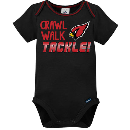 NFL Gerber Unisex Bebé Estándar Paquete de 3 Bodis de Manga Corta, Color del Equipo, 18 Meses