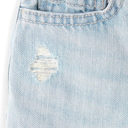 The Children's Place Pantalón corto vaquero midi para niña, lavado Maddie, 4