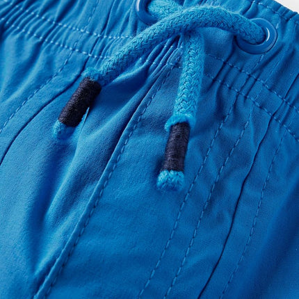 Gymboree Boys' and Toddler Quick Dry Tie Front Jogger Shorts, Blue Toucan Feather, 18-24 Months