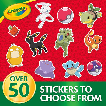 CRAYOLA Pokémon Colour & Activity Kit | Includes 32 Colouring Pages, 5 Markers and 3 Sticker Sheets ft. Ash, Pikachu and Friends | Activity Kit for Kids Ages 3+