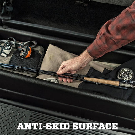 Husky Liners Gearbox - Under Seat Storage Box | 2009-2014 Ford F-150 SuperCab w/o Subwoofer Under Rear Seat - Black, 1 Pc. | 09261
