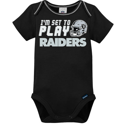 Gerber Unisex Baby Standard NFL 3 Pack Short Sleeve Onesie Bodysuit, Team Color, 0-3 Months