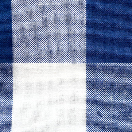 DII Buffalo Check Collection, Classic Farmhouse Tablecloth, Tablecloth, 70" Round, Navy & Cream