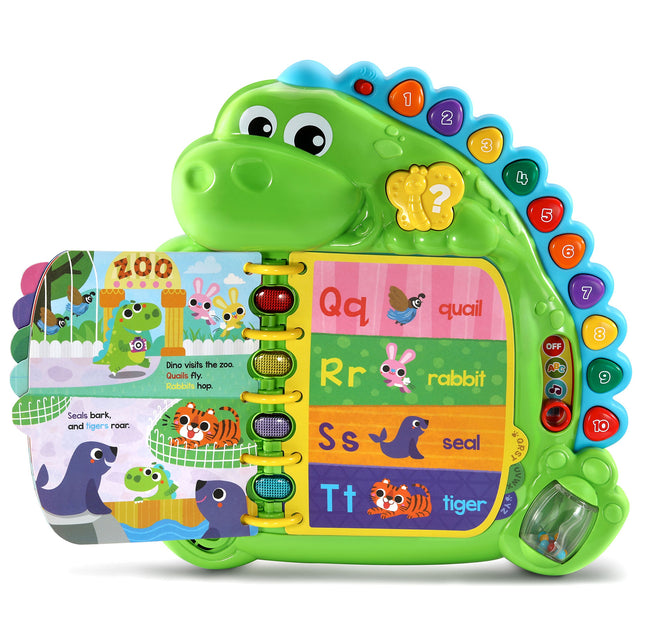 Libro del alfabeto El día delicioso del dinosaurio de LeapFrog, verde