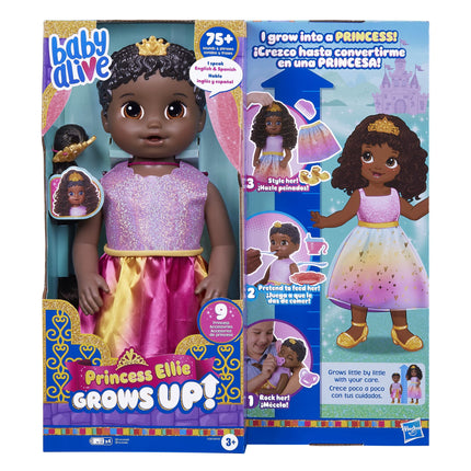 Baby Alive Princess Ellie Grows Up! Black Hair Dol