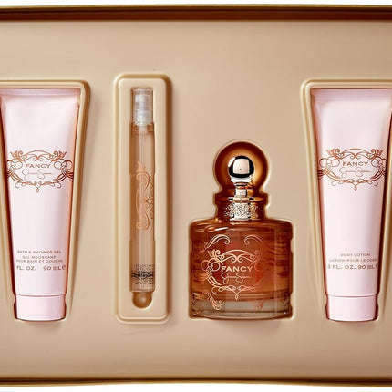 JESSICA SIMPSON FANCY 4PC SET - EDP 100ML + BODY LOTION 90ML + SHOWER GEL 90ML + PURSE SPRAY 10ML