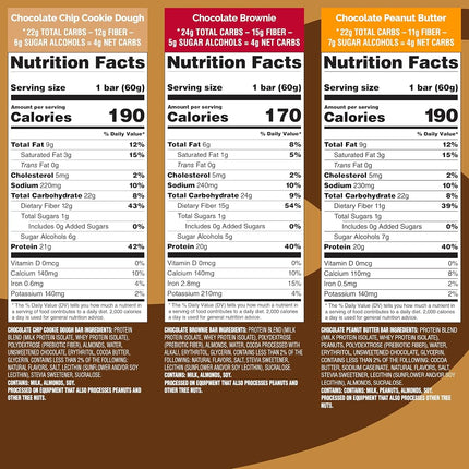 Quest Nutrition Protein Bar, Chocolate Lovers Variety Pack, 5 Flavors, High Protein Bars, Low Carb Bars, Gluten Free, Soy Free, 2.1 oz Bar, 12 Count, Packaging May Vary