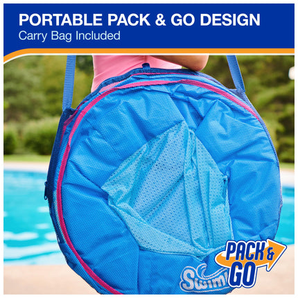 SwimWays Spring Float Premium Papasan Pool Lounger for Swimming Pool, Inflatable Pool Floats Adult with Fast Inflation for Ages 15 & Up