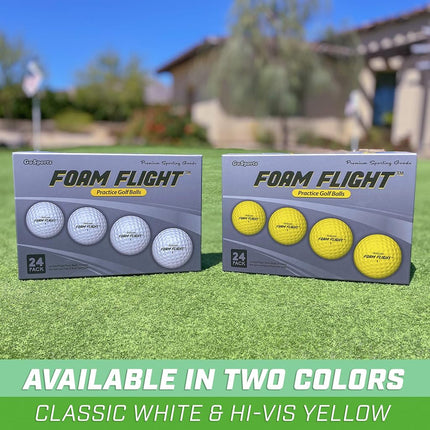 GoSports Foam Flight Practice Golf Balls 24 Pack - White